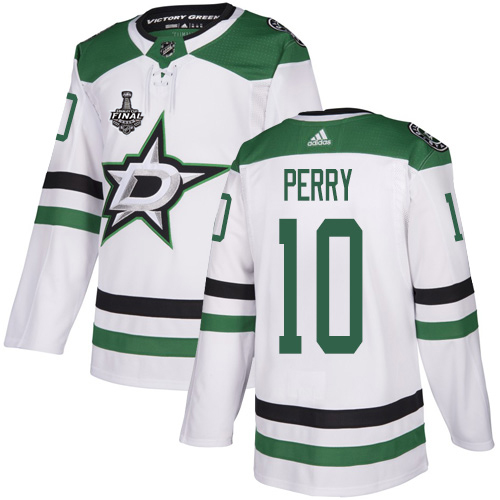 Adidas Men Dallas Stars #10 Corey Perry White Road Authentic 2020 Stanley Cup Final Stitched NHL Jersey->dallas stars->NHL Jersey